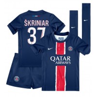 Paris Saint-Germain Milan Skriniar #37 Hjemmedraktsett Barn 2024-25 Kortermet (+ Korte bukser)